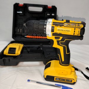 Lote siguiente: Taladro Recargable DUNLANDI 24V con 2 Baterías de Litio y Accesorios