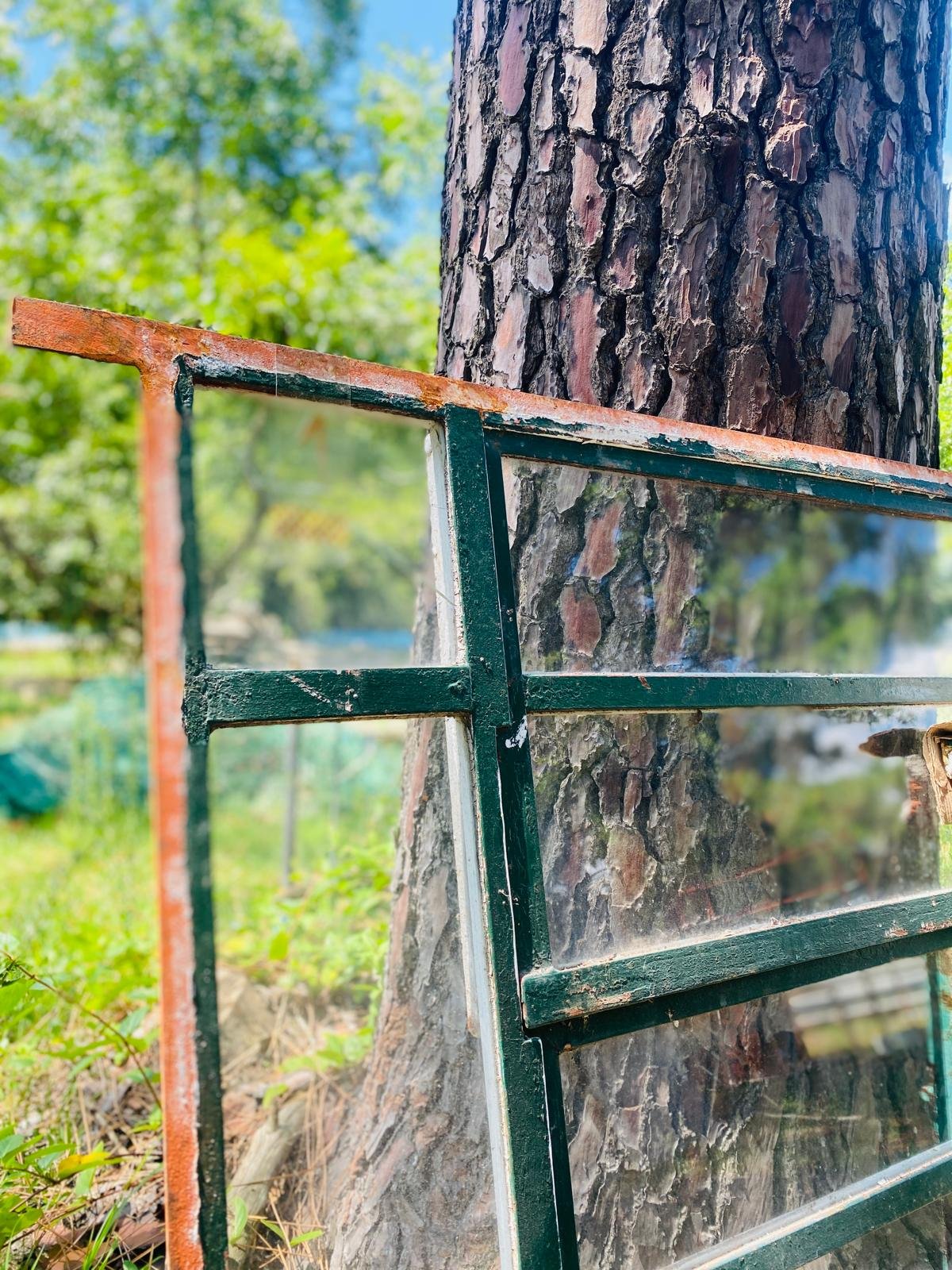 Item lote-x2-ventanas-en-hierro-color-verde - Image 1