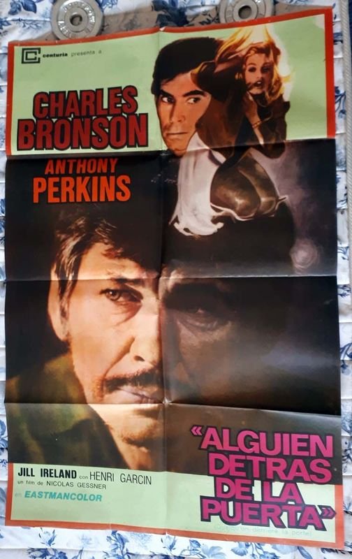 Poster Original "Alguien Detrás de la Puerta" (1971) con Charles Bronson y Anthony Perkins