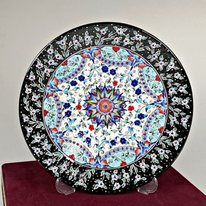 Plato Decorativo Cerámica Floral con Caja - Diámetro 30 cm - imagen 2