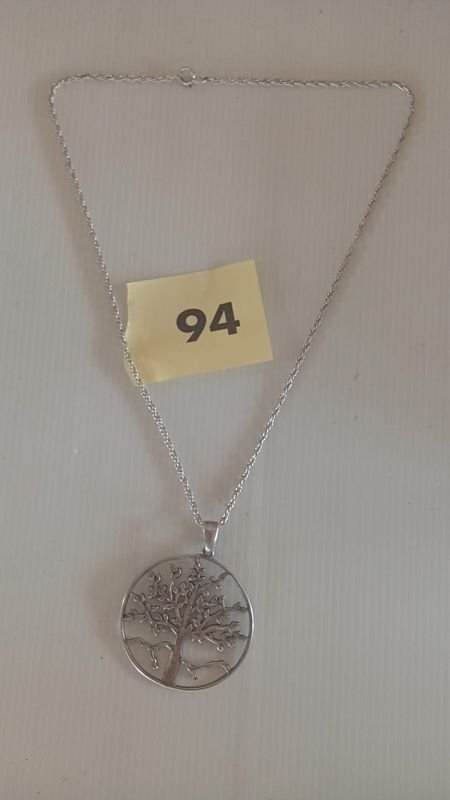 Arbol de la vida en plata con cadena - Joya de diseño - imagen 3