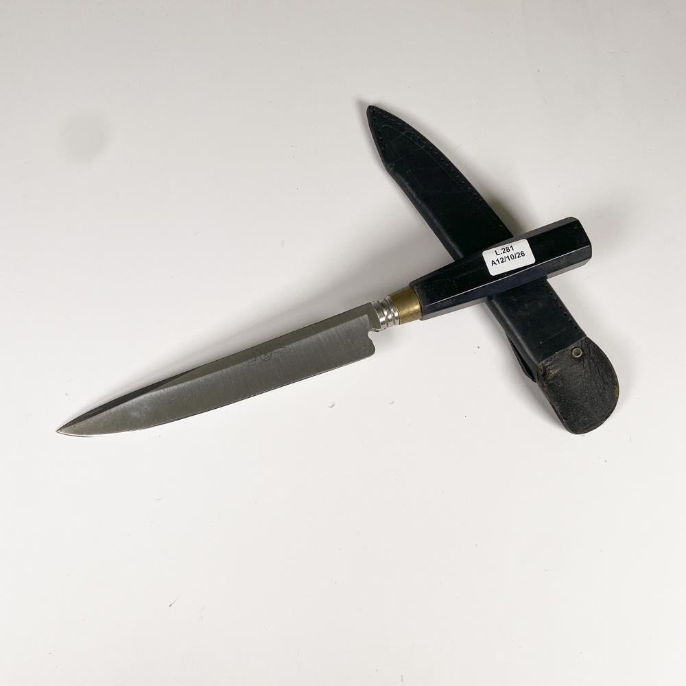 Cuchillo Español A. Zarzabal Hoja de Acero 17 cm con Vaina