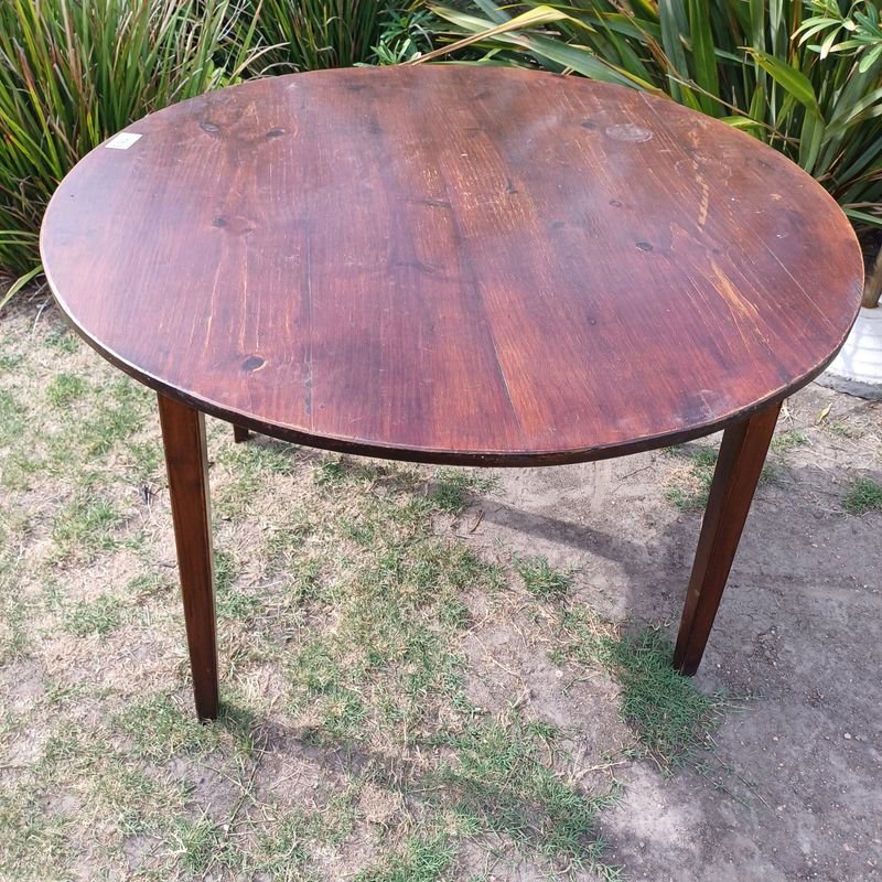 Mesa circular de madera para hogar - imagen 2