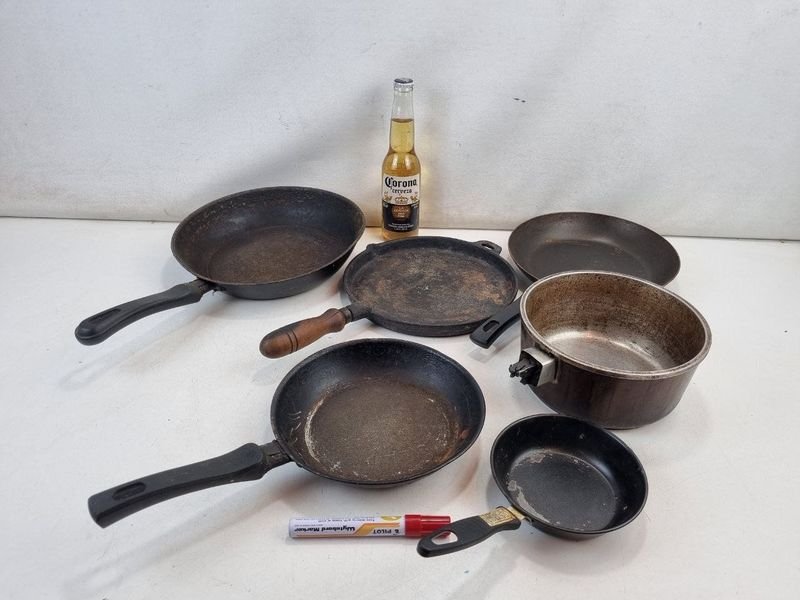 Set de 6 Piezas de Cocina: Sartenes y Cacerola Essen de Hierro Fundido