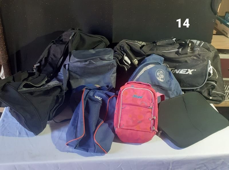 Colección de bolsos y mochilas en diferentes colores y materiales