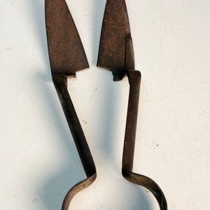 Tijera de Esquilar Antigua de Metal Oxidado - imagen 2