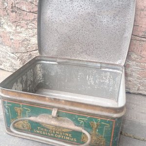 Lata Antigua de Repuestos Sueca Marca Optimus - imagen 2