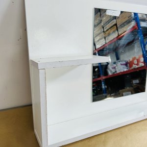 Lote #007R – Espejo de baño con estantes en melamínico – 55x45cm - imagen 2