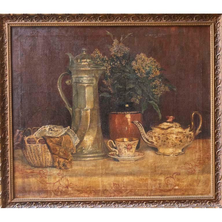 Óleo "Naturaleza Muerta" de Henry Barder - 56 x 65 cm