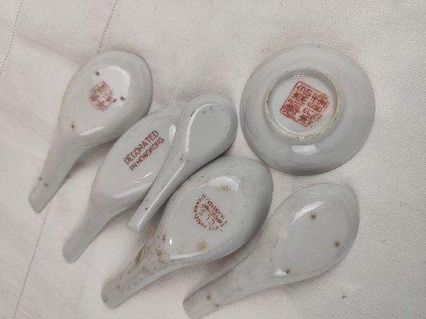 Cucharas y Pote de Cerámica China - imagen 2