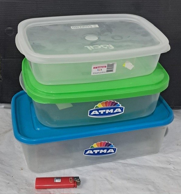 Set de 3 Contenedores Plásticos Tupperware Sanremo y Atma