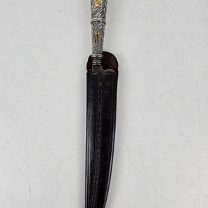 Cuchillo Criollo J.M. Mailhos con Mango de Platería Criolla y Vaina - imagen 8