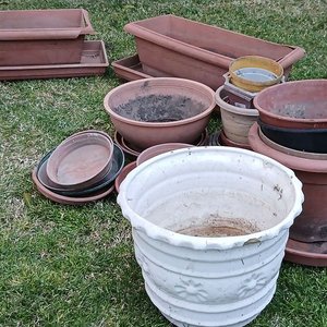 Lote de Macetas de Cerámica y Plástico para Jardín - imagen 4