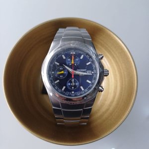 Reloj Orient Chronograph Acero Esfera Azul Taquímetro - imagen 1