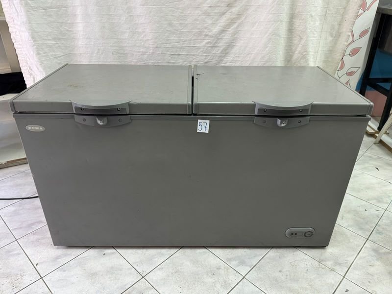 Freezer Horizontal Doble Puerta Kuma Gris