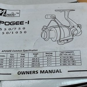 Reel de Pesca Marado Apogee 1050 con 2 Carreteles y Manual - imagen 8