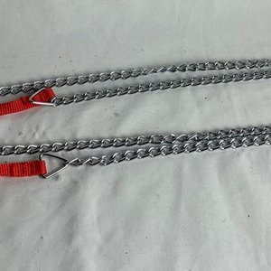 Par de Correas para Mascota con Cadena y Agarre Rojo - imagen 3