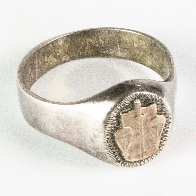 Anillo de plata y oro doble - Peso: 5,1gr - Medidas: 20mm