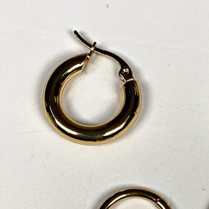 Dos Pares de Arracadas Enchapadas Doradas - imagen 3