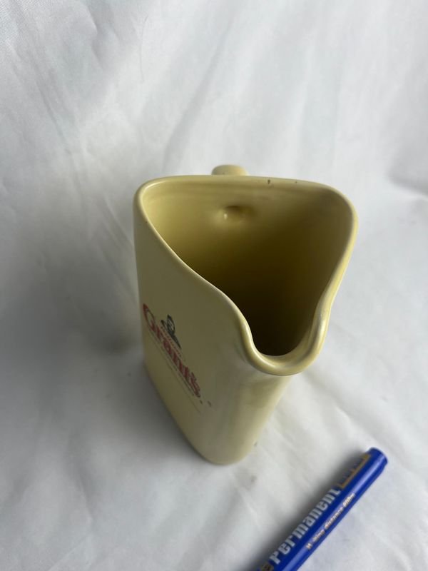 Jarra loza de porcelana amarilla con diseño colorido - imagen 11