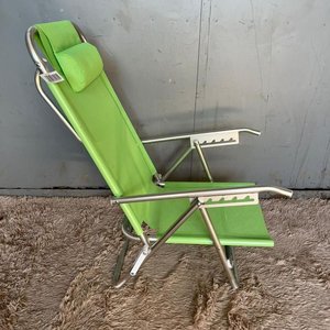 Silla de Playa Plegable Verde en Aluminio, 5 Posiciones - imagen 4