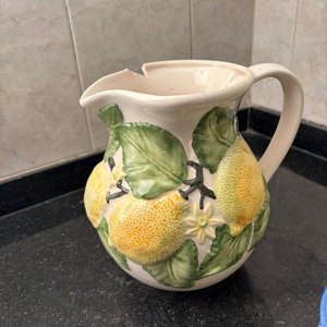 Jarra, Azucarera y Jarrón Decorativos Estilo Italiano con Limones - imagen 5