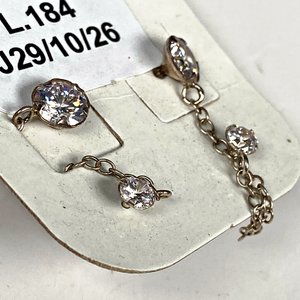 Par de caravanas de plata con piedras - imagen 3