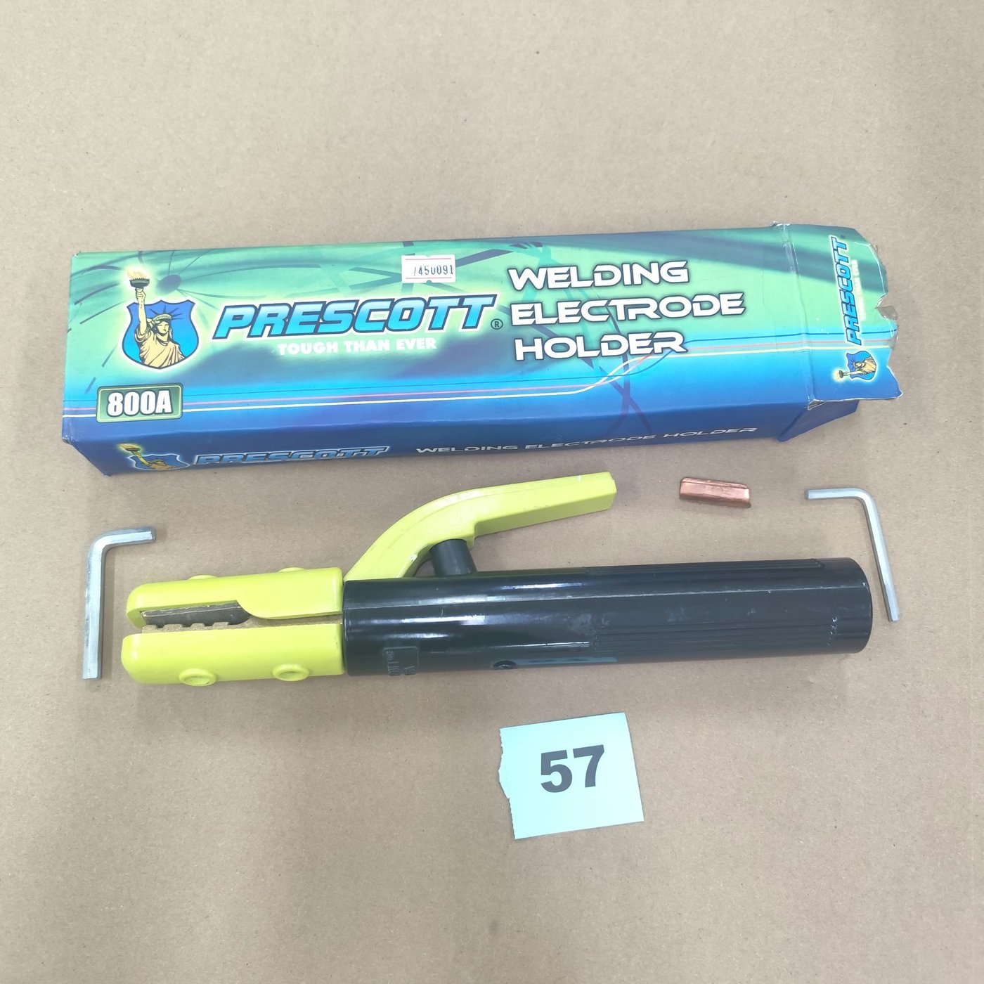 Pinza Portaelectrodos Prescott para Soldadura 800A con Accesorios