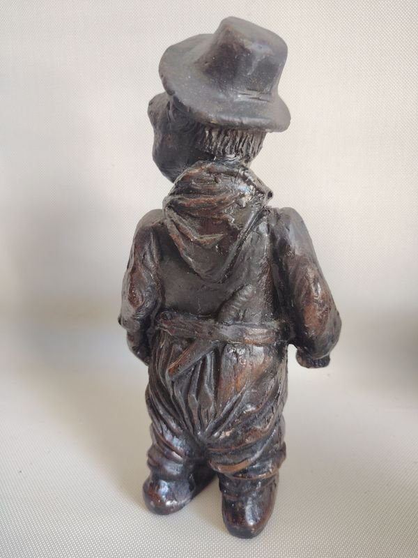 Escultura en barro cocido estilo Molina Campos de 25 cm gaucho - imagen 3