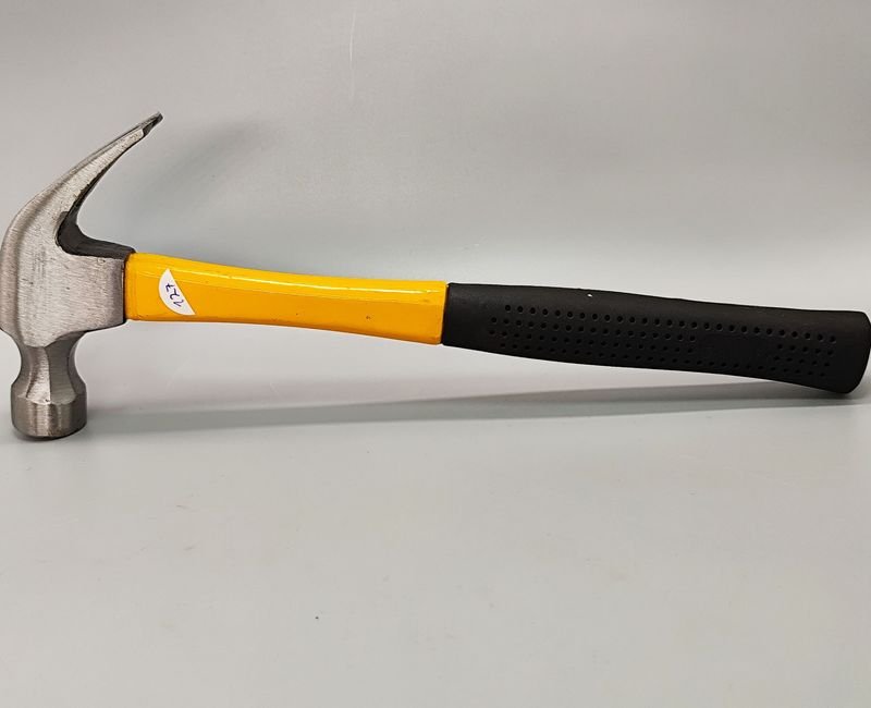 Martillo de Uña con Mango de Fibra Amarillo y Negro - 500 gramos