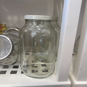 Set de 2 Frascos de Vidrio Grandes con Tapa - imagen 1