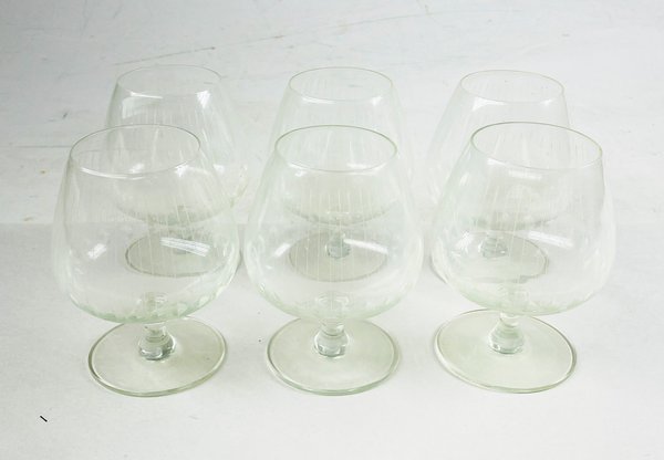Copas de vino talladas para coñac