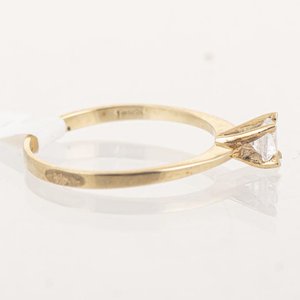 Anillo Solitario Oro 18k con Circonia - imagen 2