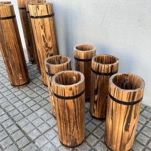 Lote de 10 Paragüeros de Madera Rústica - imagen 5