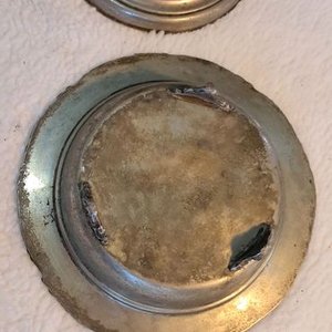 Centro de Mesa con Tapa de Platina Antigua - imagen 3