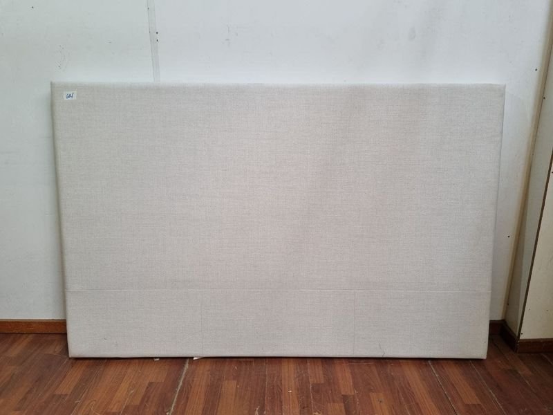 Respaldo de Cama Tapizado Beige 200x7x130 cm