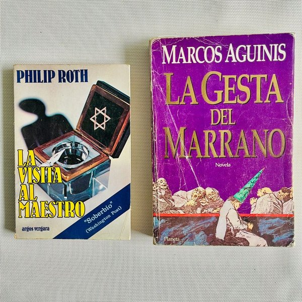 Lote de Libros: "La Gesta del Marrano" de Marcos Aguinis y "La Visita al Maestro" de Philip Roth