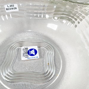 Juego de 3 Fuentes Hialinas Transparentes con Borde Ondulado - imagen 3