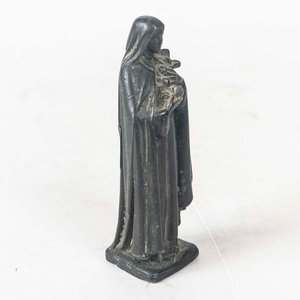 Figura de Virgen de Metal Antigua - imagen 2