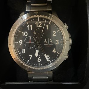 Reloj Armani Exchange AX1750 Cronógrafo Acero Inoxidable Caja Original - imagen 7