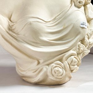 Busto Dama Romana en PVC Blanco, Adorno de Jardín 50 cm - imagen 5