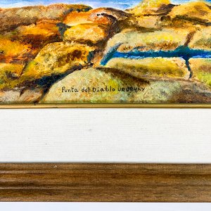 Cuadro al óleo "Paisaje Costero" de Cecilia CH, Punta del Diablo, 2003 - imagen 3