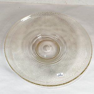 Centro de mesa de vidrio tallado al ácido, diámetro 38 cm - imagen 2