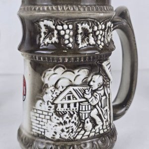 Jarras de Cerveza Antiguas de Cerámica Brasileña - imagen 3
