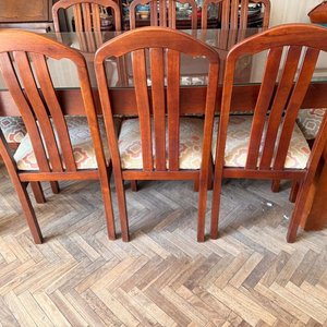 Juego de 8 Sillas Tapizadas de Madera Estilo Clásico - imagen 4