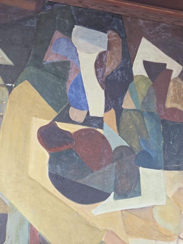 Pintura abstracta geométrica de 1978 firmada - imagen 4