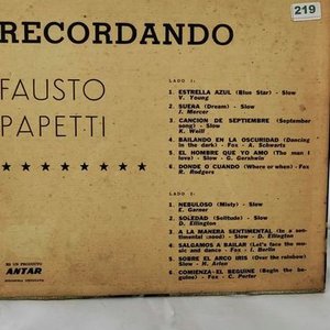 Disco de Vinilo Fausto Papetti "Recordando" - imagen 2
