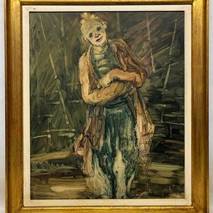 Eduardo Vernazza "Clown Alemán" Óleo sobre Cartón Firmado - imagen 2