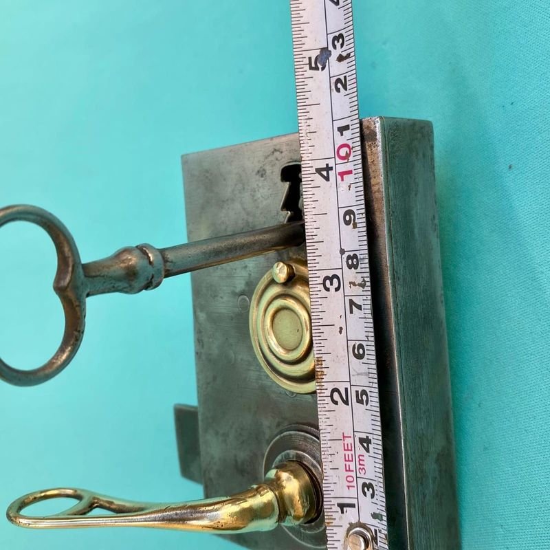 Antigua cerradura francesa de puerta de sobreponer para venta - imagen 10
