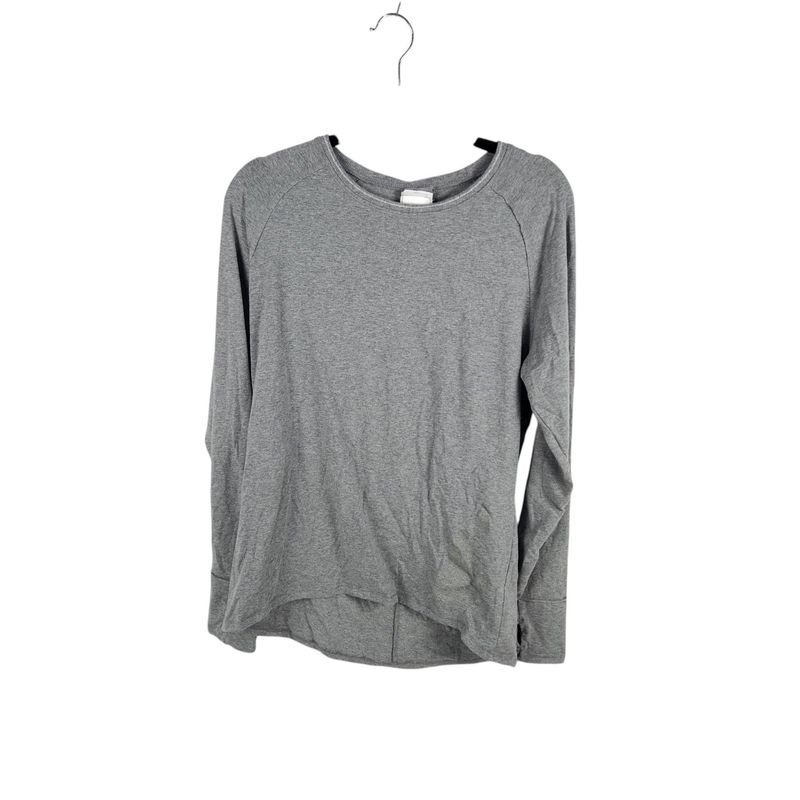 Remera de Yoga Manga Larga Gris Claro Mujer Talle M